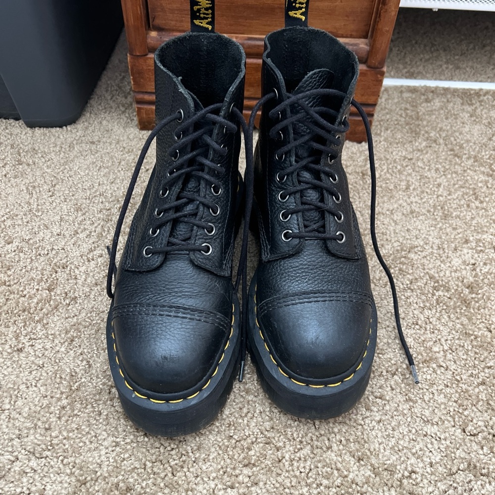 Dr. Martens Black Leather Men's Boots
